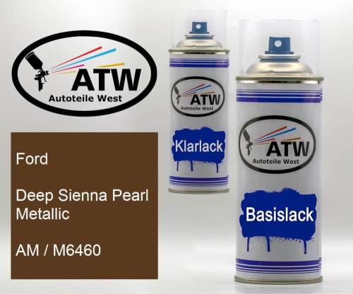 Ford, Deep Sienna Pearl Metallic, AM / M6460: 400ml Sprühdose + 400ml Klarlack - Set, von ATW Autoteile West.